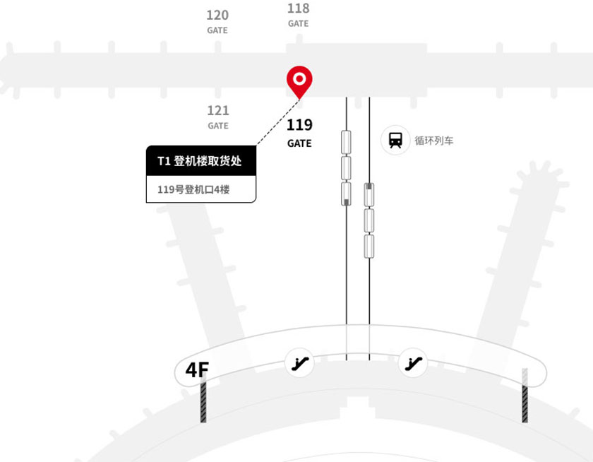 乐天免税店仁川机场T1航站楼登机楼取货处